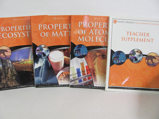 God's Design for Chemistry & Ecolog Answers in Genesis Science Textbooks