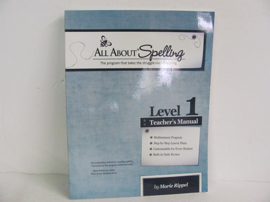 All About Spelling Level 1 Teacher Manual  Pre-Owned Spelling/Vocabulary Books