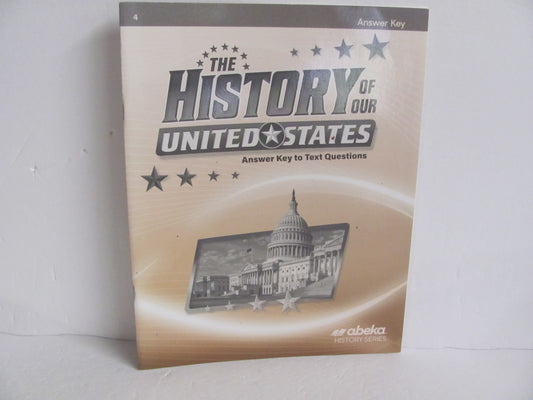 The History of Our United States Abeka Answer Key  Pre-Owned History Textbooks