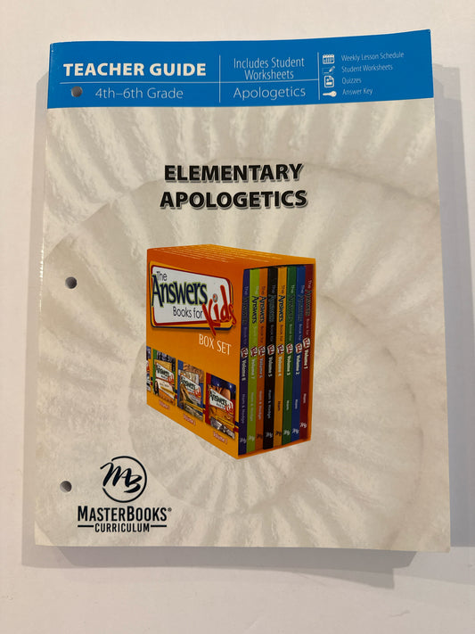 Elementary Apologetics Master Books New Elementary Science Textbooks