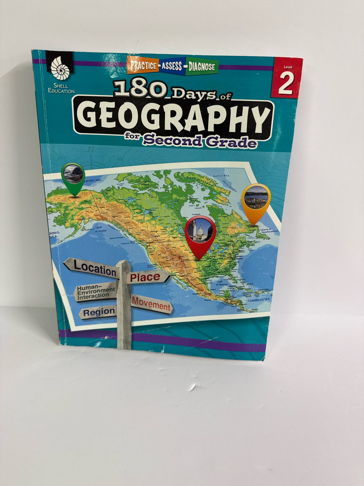 180 Days of Geography Shell Edcuational 2nd Grade Geography Books