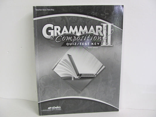 Grammar & Composition II Abeka Quiz/Test Key  Pre-Owned Language Textbooks