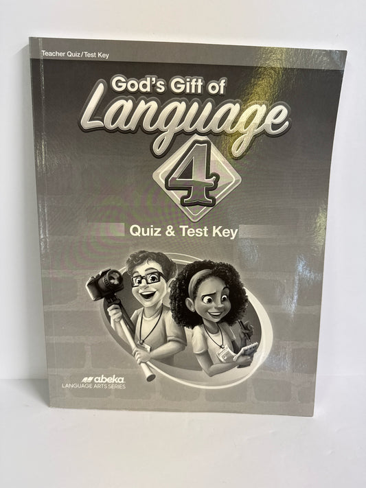 God's Gift of Language 4 Abeka Quiz/Test Key  Pre-Owned Language Textbooks