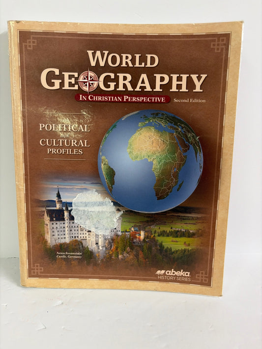 World Geography Abeka Student Text  Pre-Owned History Textbooks