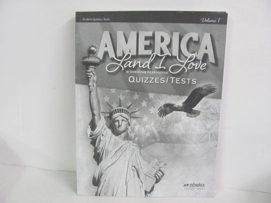 America Land I Love Volume 1 Abeka Quizzes/Tests  Pre-Owned History Textbooks