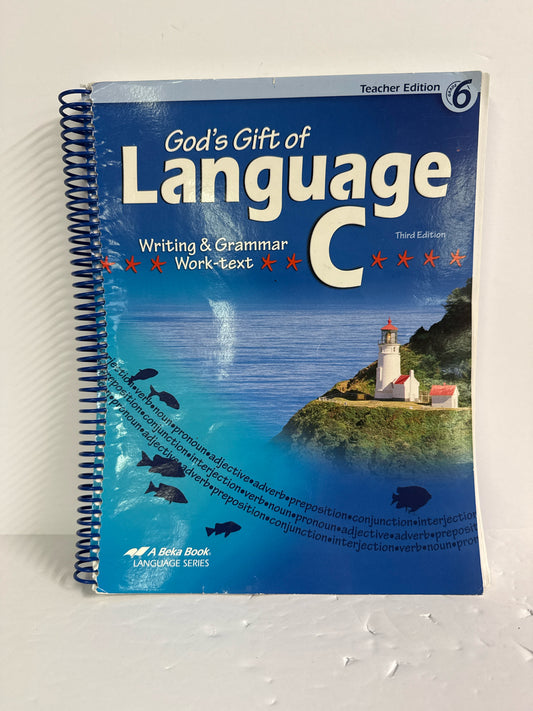 God's Gift of Language C Abeka Teacher Edition  Pre-Owned Language Textbooks