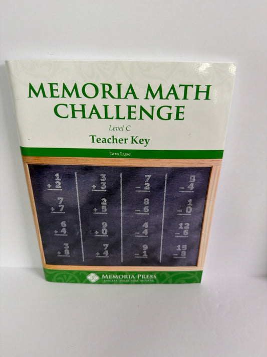 Memoria Math Challenge Level C Memoria Press 2nd Grade Memoria Press
