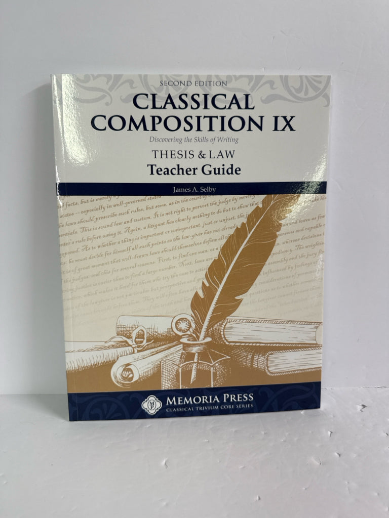 Classical Composition IX Memoria Press Teacher Guide  Pre-Owned Memoria Press