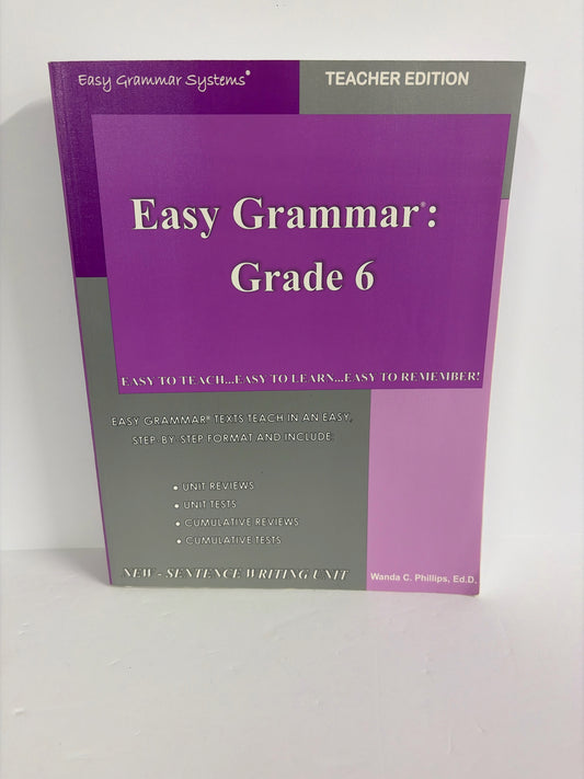 Easy Grammar Easy Grammar Teacher Edition  Pre-Owned Language Textbooks