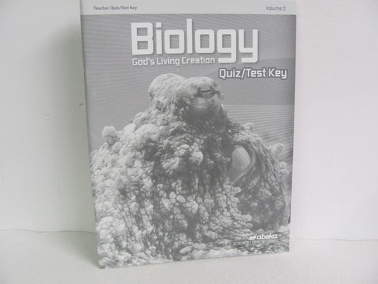 Biology Vol 2 Abeka Quiz/Test Key  Pre-Owned 10th Grade Science Textbooks