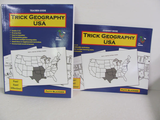 Trick Geography USA Set  Pre-Owned Blackmer Elementary Geography Books