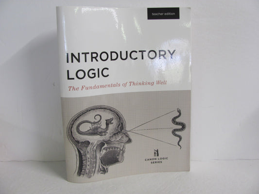 Introductory Logic Canon Press Teacher Edition  Pre-Owned Logic Books