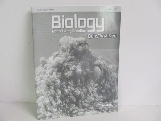 Biology Vol 2 Abeka Quiz/Test Key  Pre-Owned 10th Grade Science Textbooks