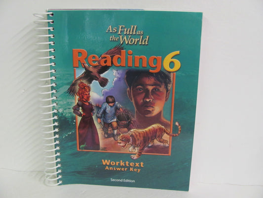 Reading 6 BJU Press WorkText Key 6th Grade Reading Textbooks