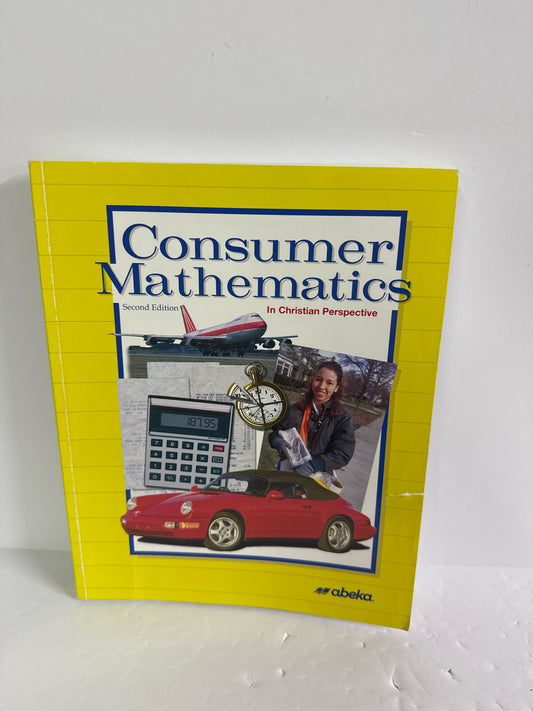 Consumer Math Abeka Student Text  Pre-Owned High School Mathematics Textbooks