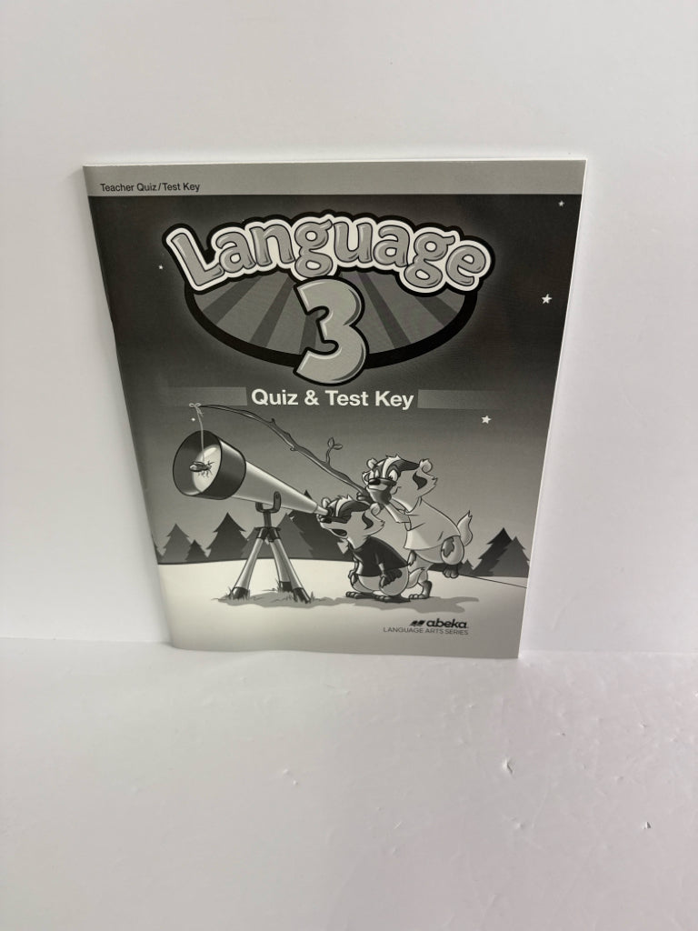 Language 3 Abeka Quiz/Test Key  Pre-Owned 3rd Grade Language Textbooks