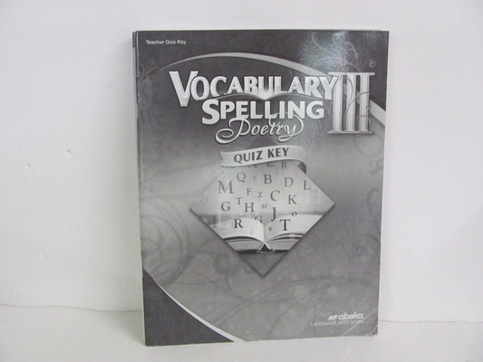 Vocabulary Spelling Poetry III Abeka 9th Grade Spelling/Vocabulary Books