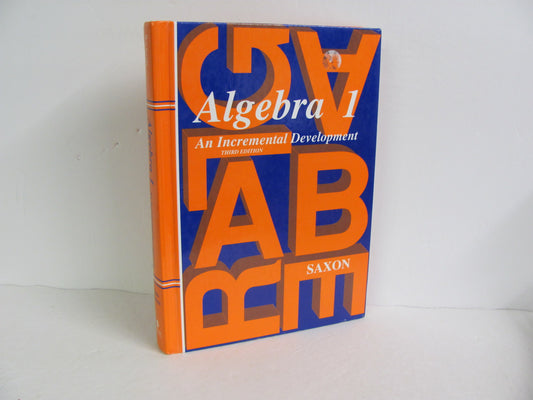 Algebra 1 Saxon Student Book Pre-Owned Saxon High School Mathematics Textbooks