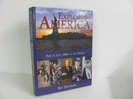 Exploring America Part 2 Notgrass Student Book Pre-Owned History Textbooks