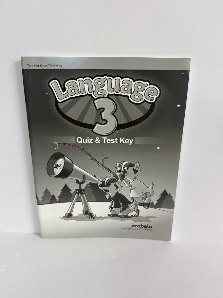 Language 3 Abeka Quiz/Test Key  Pre-Owned 3rd Grade Language Textbooks