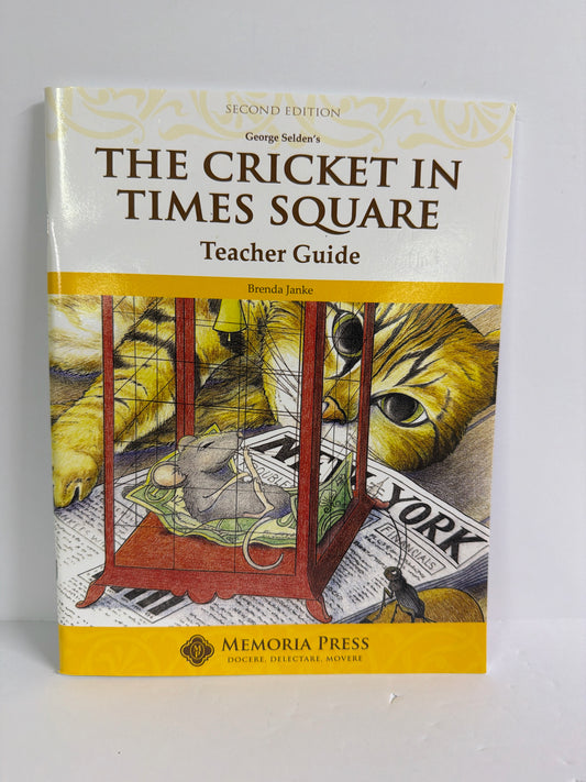The Cricket In Times Square Memoria Press Teacher Guide  Pre-Owned Literature