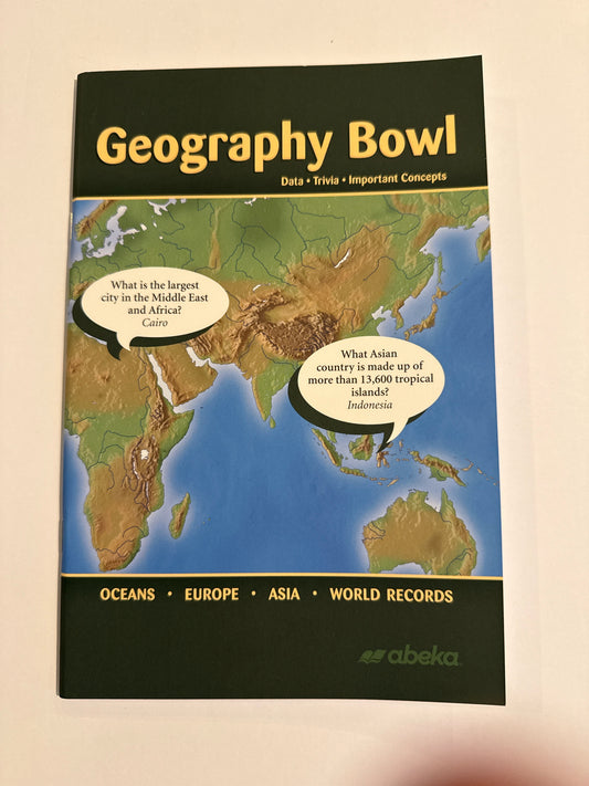 Geography Bowl Abeka Pre-Owned 6th Grade Geography Books
