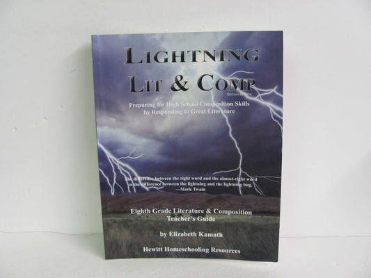 Lightning Lit & Comp Hewitt Teacher Guide  Pre-Owned Kamath Language Textbooks
