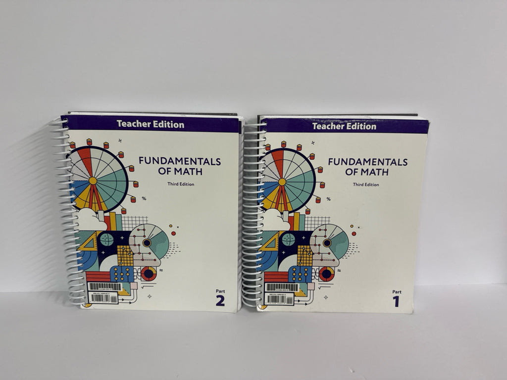 Fundamentals of Math BJU Press Set  Pre-Owned 7th Grade Mathematics Textbooks