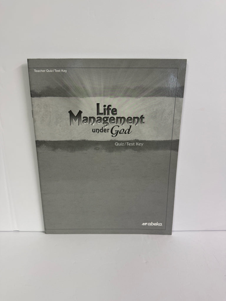 Life Management Under God Abeka Quiz/Test Key  Pre-Owned Bible Textbooks
