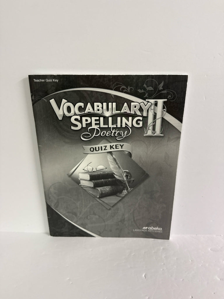 Vocabulary Spelling Poetry II Abeka Quiz Key Pre-Owned Language Textbooks