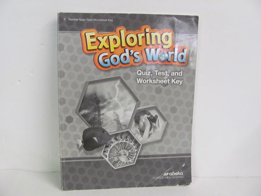 Exploring God's World Abeka Quiz/Test Key  Pre-Owned 3rd Grade Science Textbooks