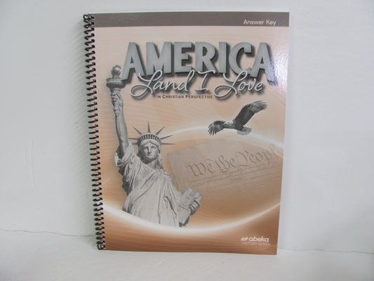 America Land I Love Abeka Answer Key  Pre-Owned 8th Grade History Textbooks