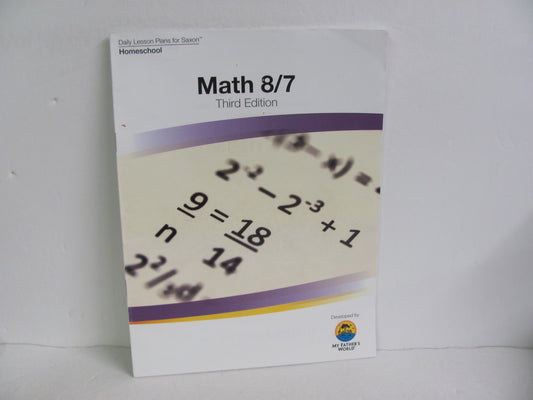 Math 87 My Father's World Lesson Plans  Pre-Owned Mathematics Textbooks