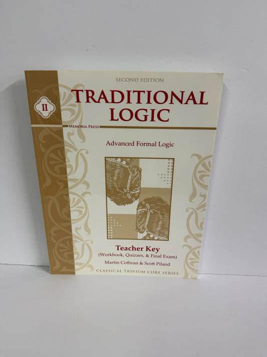 Traditional Logic Memoria Press Teacher Key  Pre-Owned Memoria Press