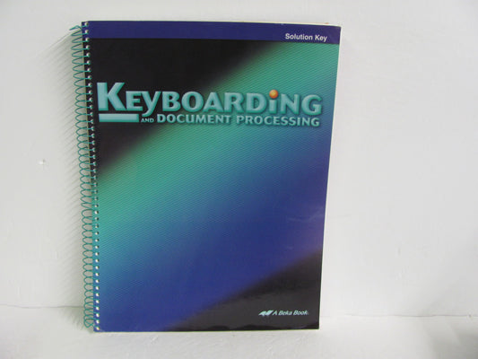 Keyboarding Abeka Solution Key Pre-Owned High School Electives (Books)