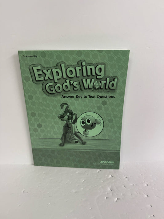 Exploring God's World Abeka Answer Key  Pre-Owned 3rd Grade Science Textbooks