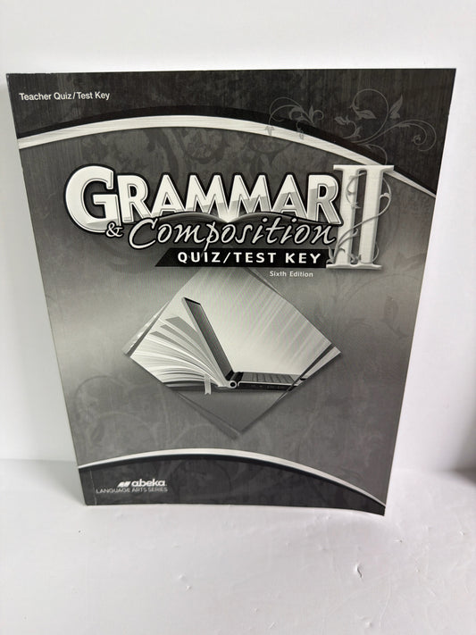 Grammar & Composition II Abeka Quiz/Test Key  Pre-Owned Language Textbooks