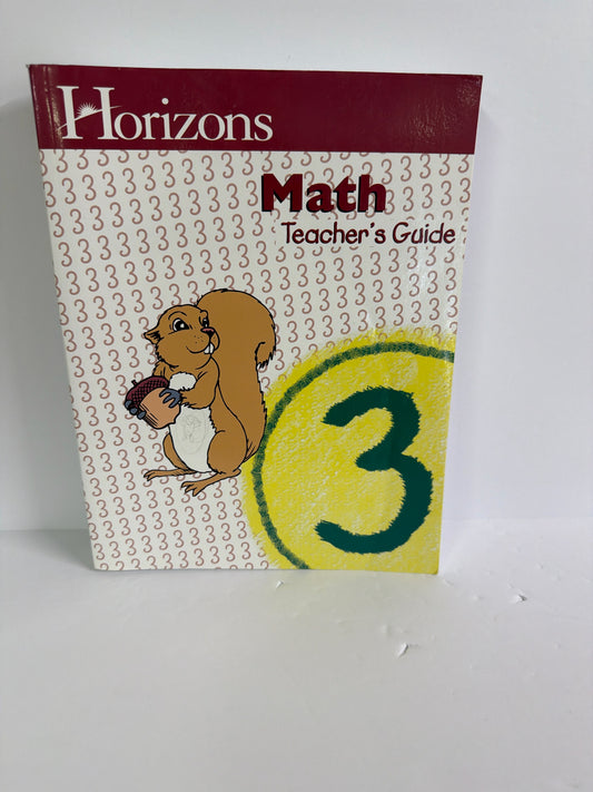 Math 3 Horizons Teacher Guide  Pre-Owned 3rd Grade Mathematics Textbooks