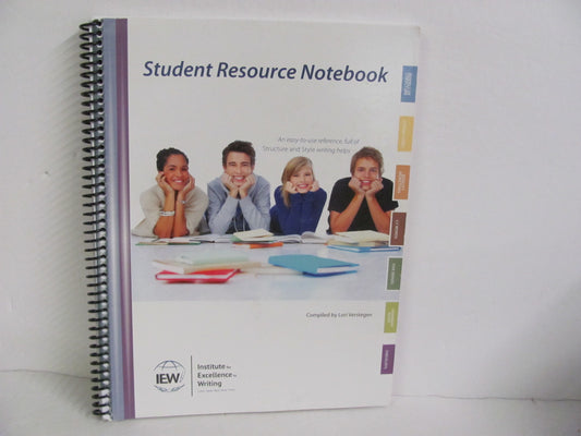 Student Resource Notebook IEW Pre-Owned Verstegen Creative Writing Books