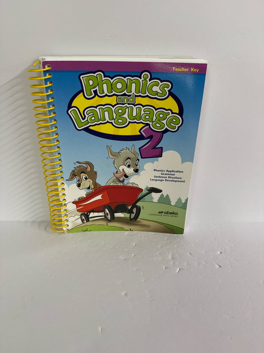 Phonics & Language Abeka Teacher Key  Pre-Owned 2nd Grade Language Textbooks