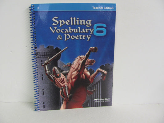 Spelling 6 Abeka Teacher Edition  Pre-Owned 6th Grade Spelling/Vocabulary Books