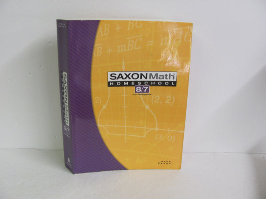 Math 87 Saxon Student Book Pre-Owned Saxon 7th Grade Mathematics Textbooks