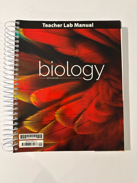 Biology BJU Press Teacher Lab Manual-Pre-Owned 10th Grade Science Textbooks