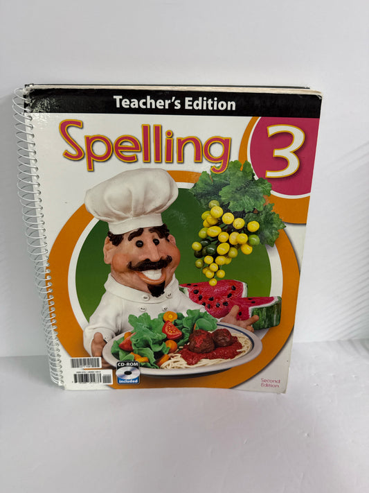 Spelling 3 BJU Press Teacher Edition  Pre-Owned 3rd Grade Language Textbooks