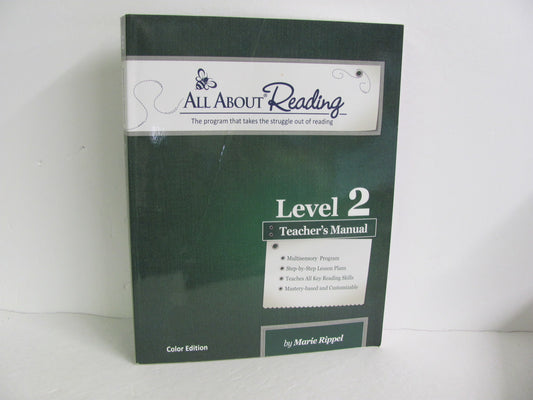 All About Reading Level 2 Teacher Manual  Pre-Owned Rippel Reading Textbooks