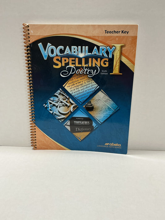 Vocabulary Spelling Poetry I Abeka 7th Grade Spelling/Vocabulary Books
