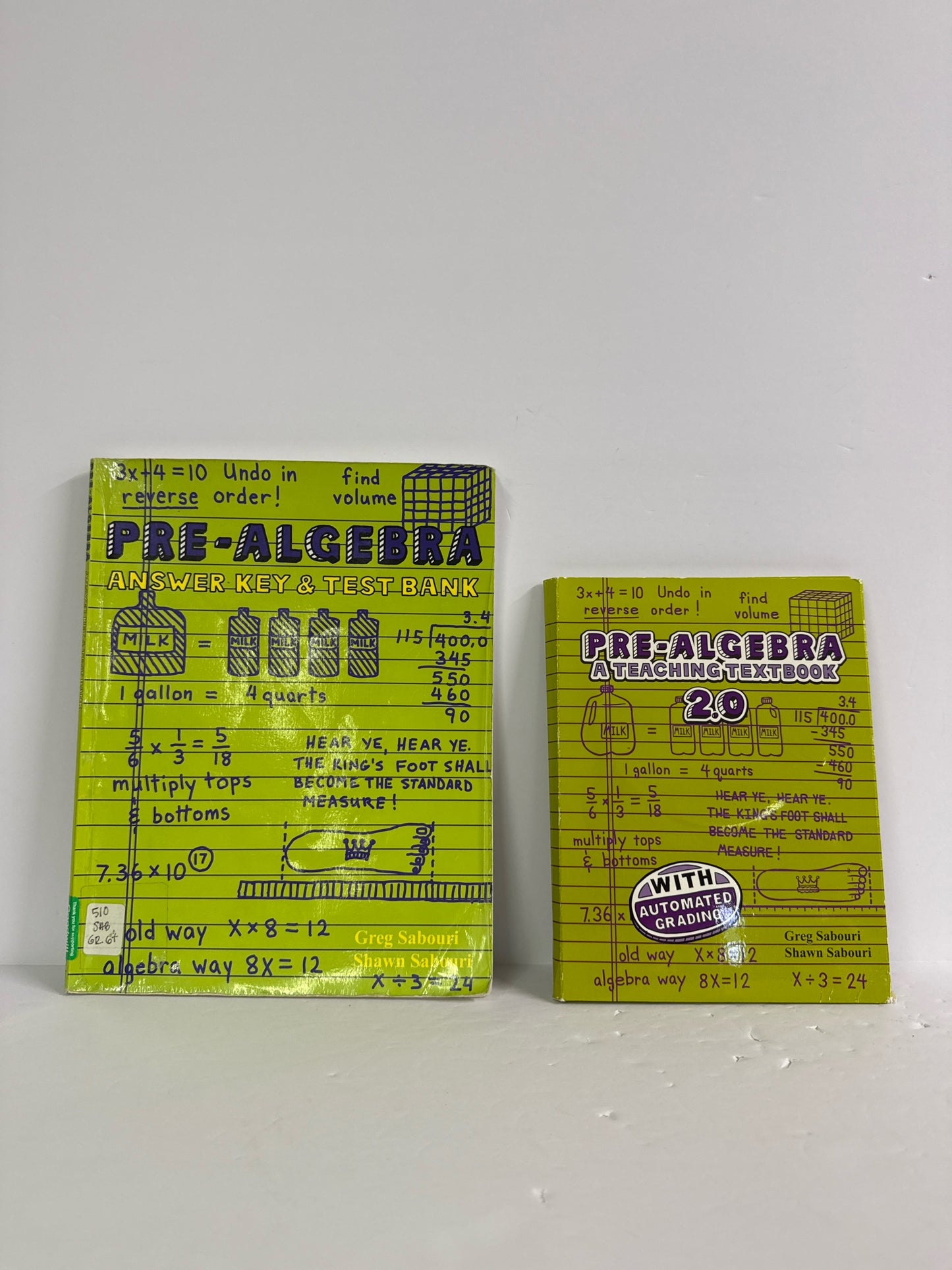 Pre-Algebra Teaching Textbooks Set  Pre-Owned 8th Grade Mathematics Textbooks
