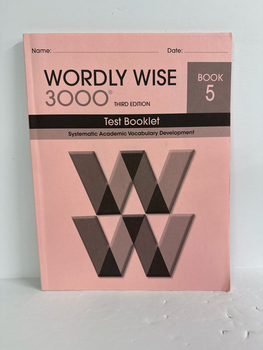 Wordly Wise 3000 School Speciality Test Booklet Pre-Owned Language Textbooks