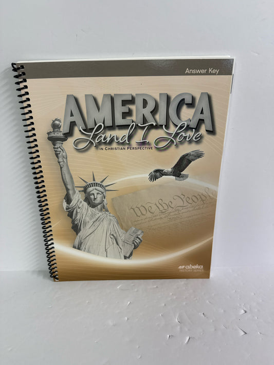 America Land I Love Abeka Answer Key  Pre-Owned 8th Grade History Textbooks