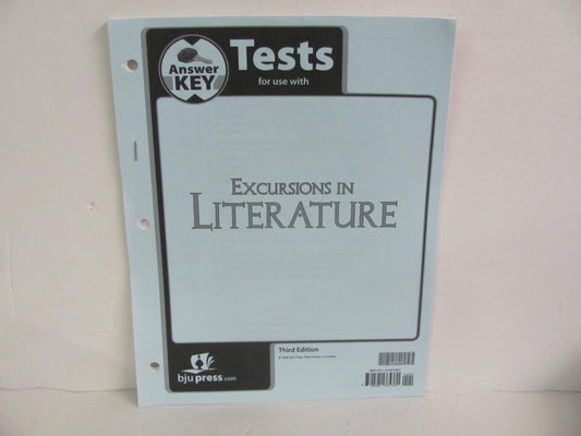 Excursions in Literature BJU Press Test Key Pre-Owned Reading Textbooks